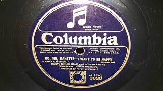 I Want To Be Happy Binnie Hale amp Joseph Coyne From No No Nanette Columbia 78rpm Record from 1925 [upl. by Idnar861]