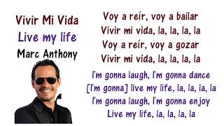 Marc Anthony  Vivir Mi Vida Lyrics English and Spanish  Translation amp Meaning  Letras en ingles [upl. by Andee289]