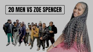 20 MEN VS 1 YOUTUBER ZOESPENCER [upl. by Erek]