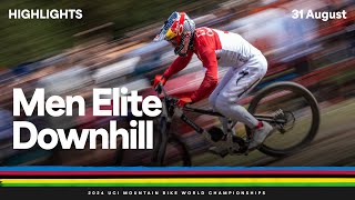 Men Elite Downhill Highlights  2024 UCI Mountain Bike World Championships [upl. by Wurst]