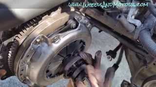 How to change clutch on front wheel drive vehicle Nissan Primera P12 18 [upl. by Kathie146]