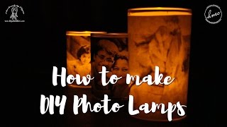 How to make Photo Lamps at home DIY Photo Luminaries Tutorial [upl. by Roosnam120]