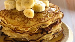 Banana Coconut Pancakes  Best Pancake Recipe [upl. by Irrab]