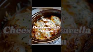 Slow cooker cheesy mozzarella chicken crockpotcooking ketolifestyle whatsfordinner sundaycooking [upl. by Avalsorim]