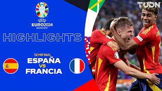 HIGHLIGHTS  España vs Francia  UEFA EURO 2024  Semis  TUDN [upl. by Hakaber898]