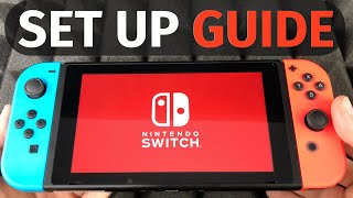 How to Set Up New Nintendo Switch  Beginners Guide  First Time Turning On [upl. by Annamarie]