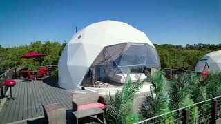 Experience Udoscape an EcoFriendly Glamping Resort in The Austin Texas Hill Country [upl. by Adirem759]