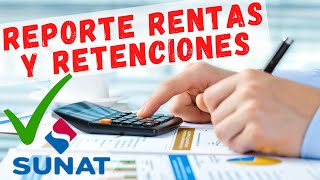 Certificado de Retenciones y Rentas SUNAT  Reporte Tributario de Renta y Retenciones 5ta Categoria [upl. by Markiv665]