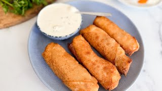 Easy Buffalo Chicken Egg Rolls Recipe [upl. by Morvin]