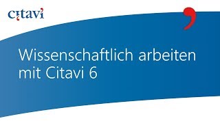 17 Erstellen Sie Ihr erstes Citavi 6 Projekt für Ihre wissenschaftliche Arbeit [upl. by Edas]