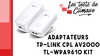 Test dun kit dadaptateurs CPL TPLink AV2000 TLWPA9610 2017 [upl. by Tearle]