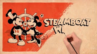 Steamboat Willie Poster Illustration Process [upl. by Retsof]