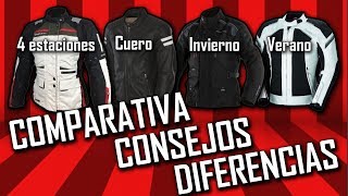 CHAQUETA MOTO VERANO vs INVIERNO vs CUERO vs 4 ESTACIONES [upl. by Suoivatnom]