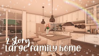 2 story large family home with pool ♡  bloxburg speedbuild  luminto [upl. by Rees307]