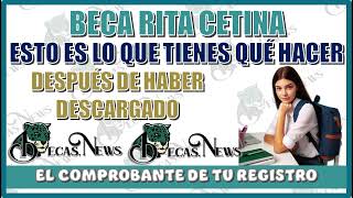 📋 Beca Rita Cetina Pasos a seguir después de descargar tu comprobante de registro 🎓 [upl. by Eehc607]