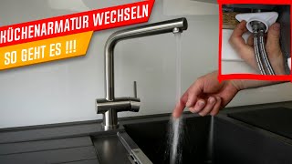 Wasserhahn austauschen montieren Küchenarmatur wechseln fix kitchen faucet  installation [upl. by Kloster]