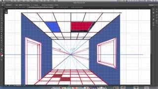 1 Point Interior Perspective Drawing In Photoshop Part02 [upl. by Nort]