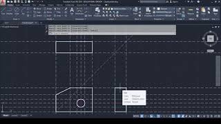 L5 Multiview Projection  Construction Line  Orthographic Views  AutoCAD Tutorial  Beginner [upl. by Shaffer]