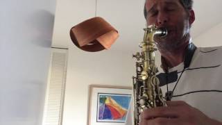 Goldplated Buescher True Tone alto sax demo 219xxx [upl. by Anhcar]