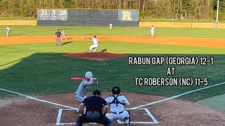 Rabun Gap Ga at TC Roberson NC High School Baseball 41123 baseball [upl. by Sungam103]