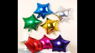 Foil Balloon  Silver Star for Birthday decoration [upl. by Sheedy]