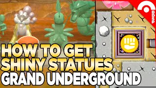 How to Get SHINYCOLORRARE Statues in The Grand Underground of Pokemon Brilliant Diamond [upl. by Ahsinotna857]