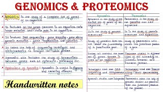 Genomics and Proteomics [upl. by Rabjohn]