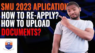 How to reapply at SMU online  SMU Applications for 2023  How to upload documents at SMU online [upl. by Fiden]