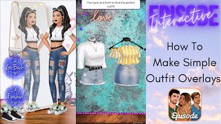 How To Make Simple Outfit Overlays  A Short Tutorial  PicsArt  Tappables  Episode Interactive [upl. by Bauske]