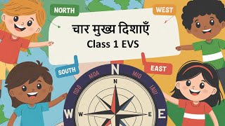 Class 1 EVS  Major Directions in Hindi  चार मुख्य दिशाएँ  CBSENCERT [upl. by Newbill]