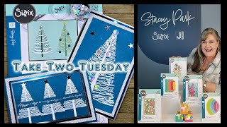 Take 2 Tuesday Class 43 featuring Sizzix Nod to Christmas Stamps amp Limited Sizzix Teal Opulent Paper [upl. by Amrac]