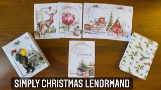 Simply Christmas Lenormand Deck  Full Flip Through [upl. by Morry]