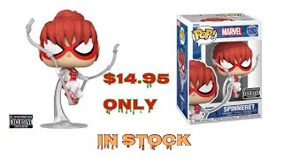 Marvel  Spinneret Spiderman 1293 Funko Pop Exclusive  New Release  in Stock now [upl. by Maunsell575]