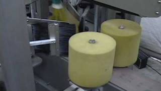 Front and Back Labeler applying Clear Labels on 32 oz trigger pump sprayer [upl. by Kerwon]