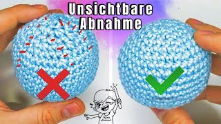 Unsichtbare Abnahme häkeln  perfekte und schöne Amigurumis [upl. by Narhem659]