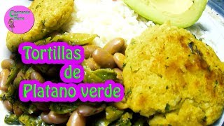 Tortillas de Plátano Verde 🍀RECETA VEGETARIANA🍀 [upl. by Esirec]