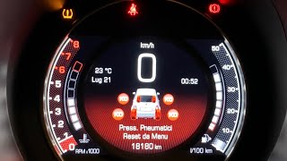 Reset spia pneumatici FIAT 500  Abarth con TFT digitale [upl. by Haimirej]