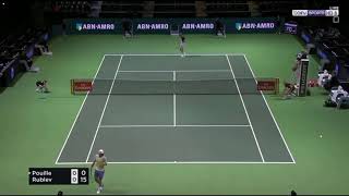 Lucas Pouille vs Andrey Rublev 2018 ROTTERDAM R1 Highlights [upl. by Quillon]