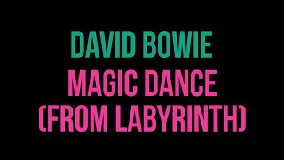 David Bowie  Magic Dance  from Labyrinth Karaoke [upl. by Iccir]