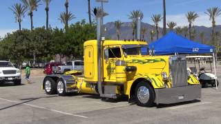 Maggini amp Sons Peterbilt quot5150quot Arriving At Truckin For Kids 2014 [upl. by Tawsha]