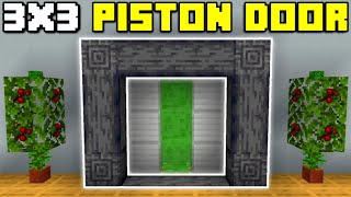 🦅 Minecraft Bedrock 3x3 Piston Door Tutorial [upl. by Felicidad]