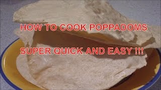 How To Cook Poppadoms SUPER EASY  FRYING POPPADOMS TONIGHT [upl. by Esiuol]