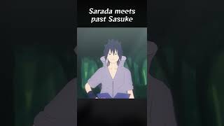 Sarada meets Sasuke in the past [upl. by Anaes]