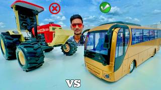 RC Swaraj 855 Tractor Vs RC Big Luxury Bus  Chatpat toy TV [upl. by Trillby]