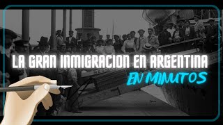 LA GRAN INMIGRACION EN ARGENTINA en minutos [upl. by Nakah]