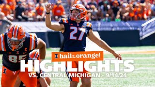 Illini Football  Highlights vs Central Michigan 91424 [upl. by Eiggem]