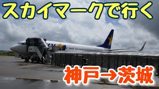 神戸空港から茨城空港へ！スカイマーク空の旅！ [upl. by Inman]