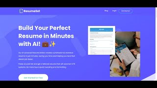 ResumeSet Free AI Resume Builder  No Credit Card Needed [upl. by Attenol166]