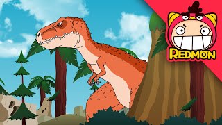 Tyrannosaurus VS Tarbosaurus  Dinosaurs Battle  4K cartoon  REDMON [upl. by Torin156]