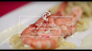 Vitarella  Receita de Linguine com Molho de Queijo Cítrico e Camarões Salteados [upl. by Dionne351]